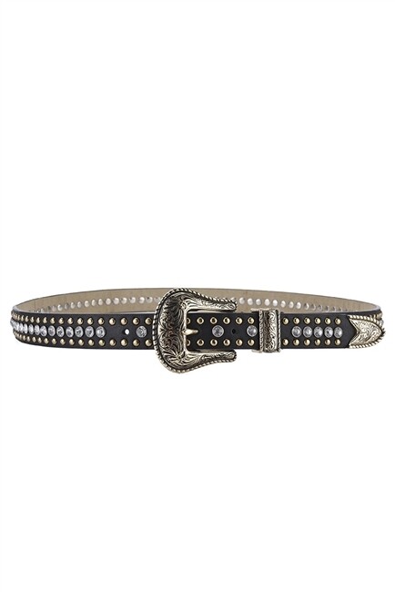 WA0180   Punk Rivet Bead Rhinestone Belt
