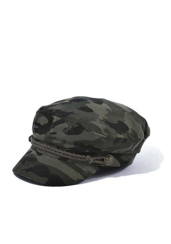 14015   Herringbone Newsboy Greek Fisherman Hat  Color:Camo