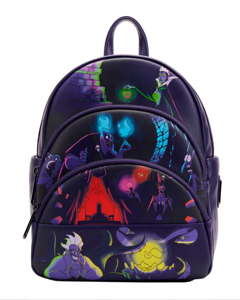 Loungefly   Disney Villains Glow in the Dark Mini Backpack