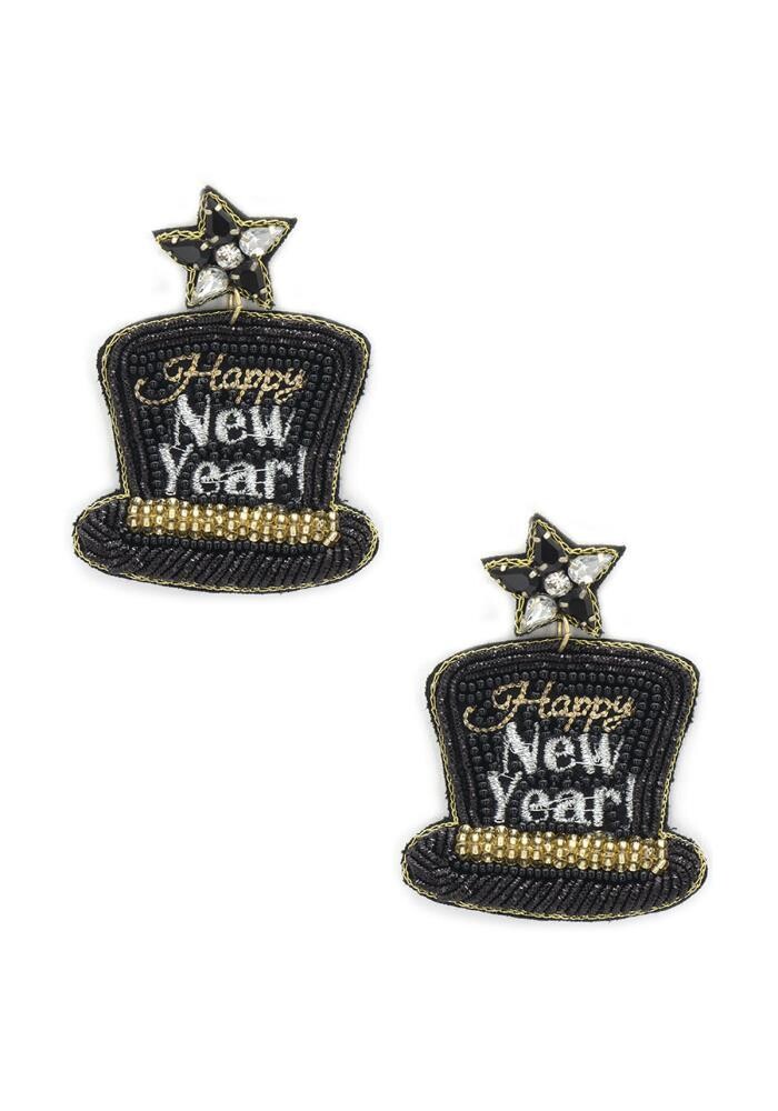 13-5781 Bead “Happy New Year” Earrings
