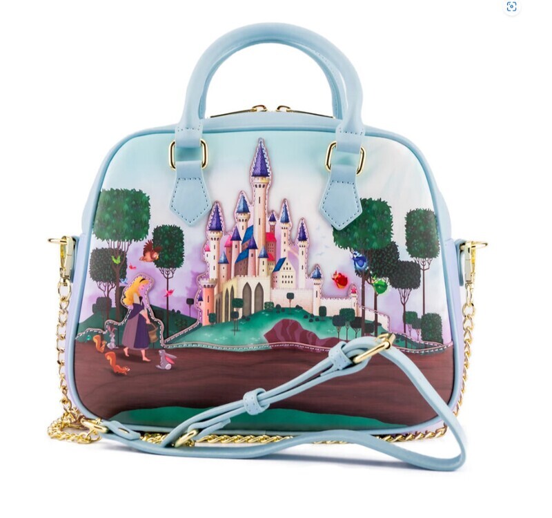Loungefly   Sleeping Beauty Castle Crossbody Bag