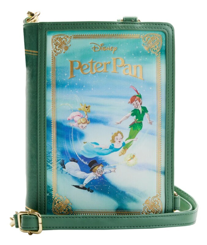 Loungefly   Peter Pan Book Convertible Crossbody Bag