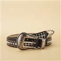 WA0180   Punk Rivet Bead Rhinestone Belt