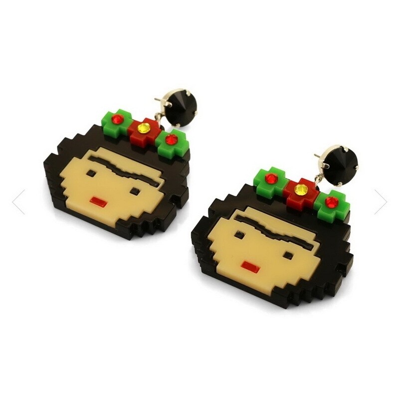 E4024   Frida Acrylic Earrings