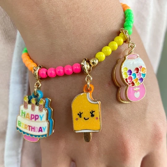 Charm It!   Gold Birthday Cake Charm