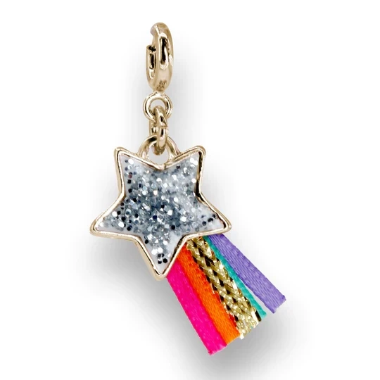Charm It!   Gold Glitter Shooting Star Charm