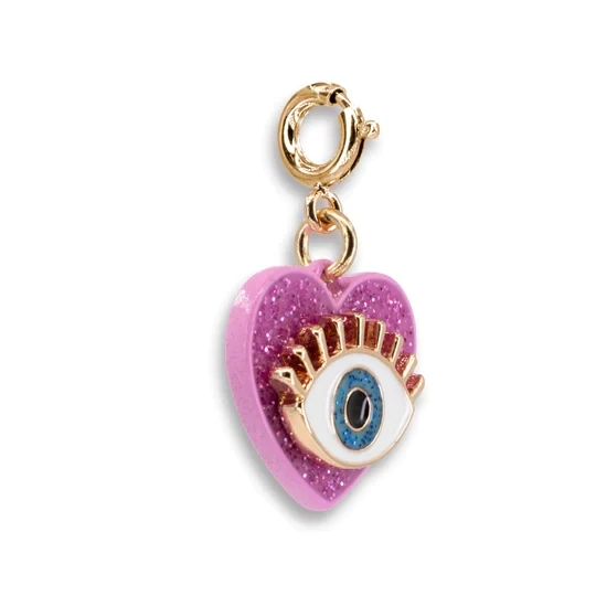 Charm It!   Gold Glitter Lucky Eye Charm