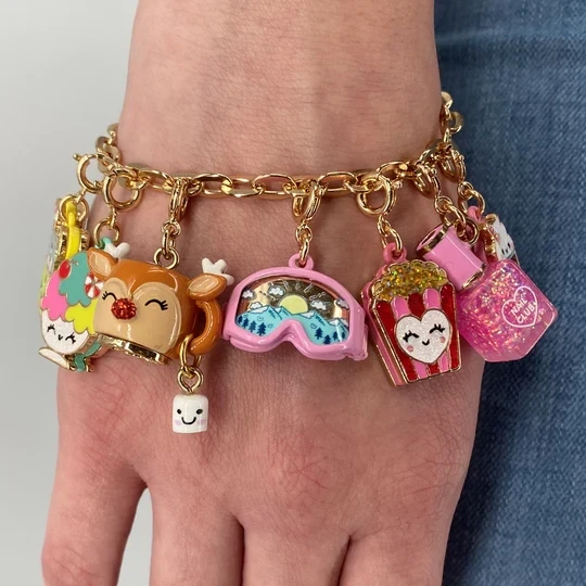 Charm It!   Gold Glitter Nail Polish Charm