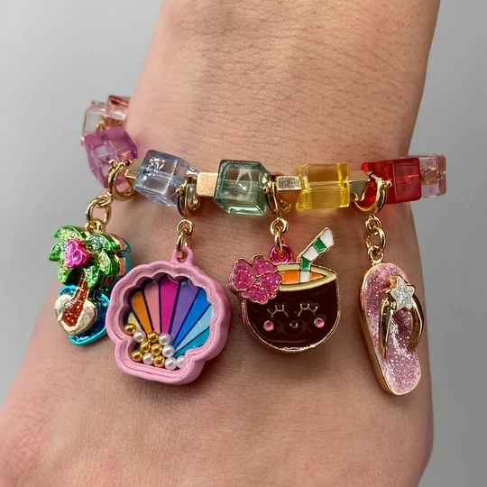 Charm It!   Gold Shell Shaker Charm