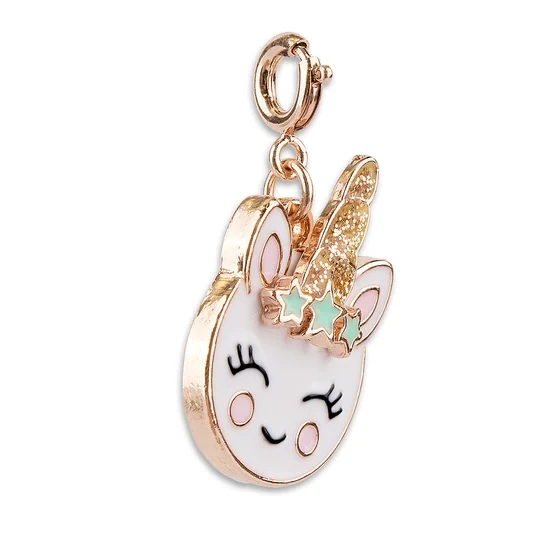 Charm It!   Gold Unicorn Smiley Charm