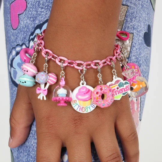 Charm It!   Pink Chain Bracelet