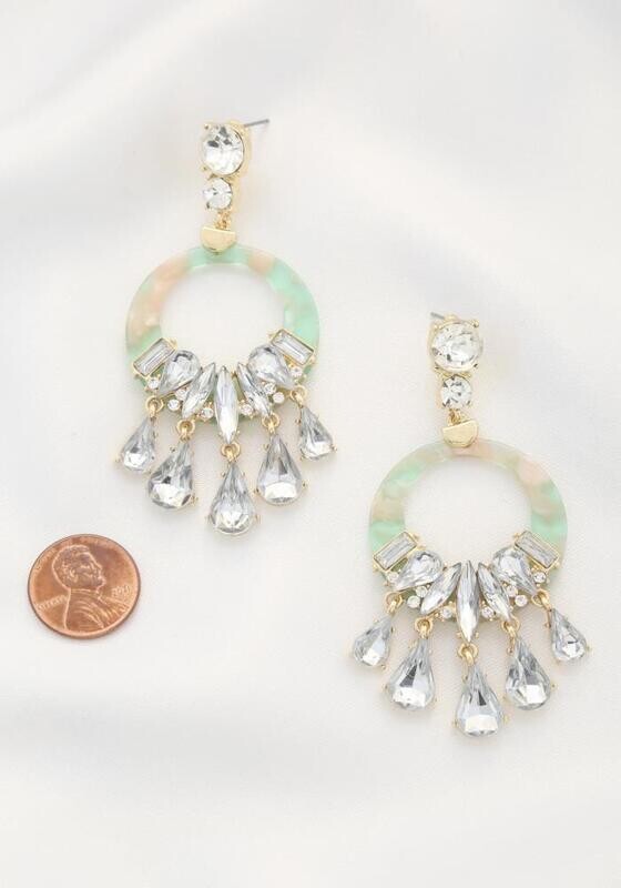 TD-4760 Teardrop Dangle Earrings
