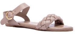 Archer-739   One Band Ankle Strap Sandal, Color: Grey, Size: 5 1/2