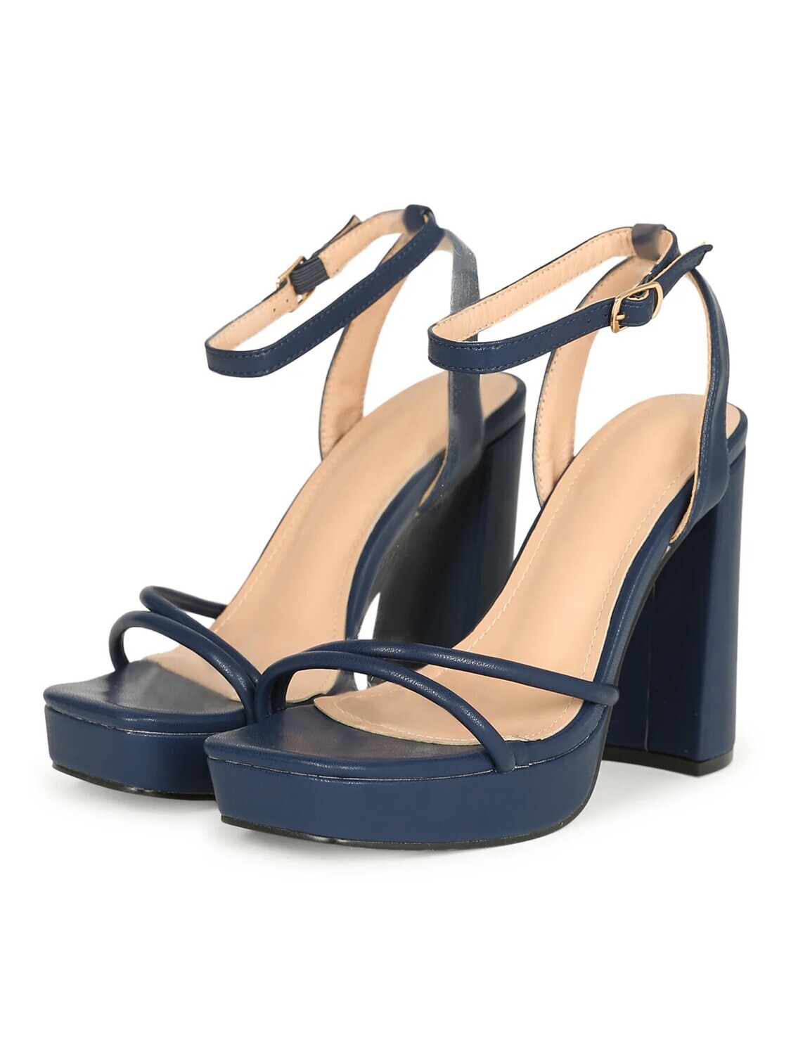 Asia-11   Platform Heeled, Color: Navy, Size: 5 1/2