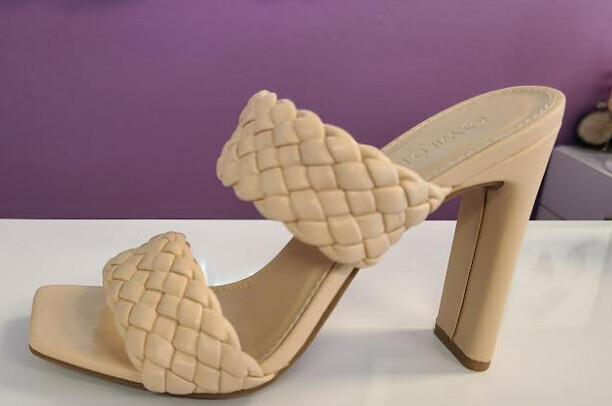 Avi-02   Heels Slides, Color: Nude, Size: 6