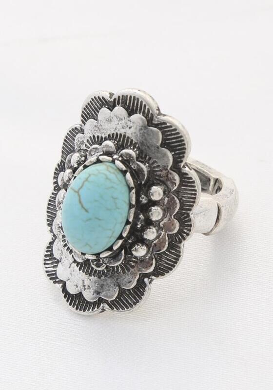 SR-0063   Rodeo Western Style Metal Marbing Ring   TQ
