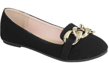 Flexible-30   Chain Top Flats, Color: Black, Size: 5