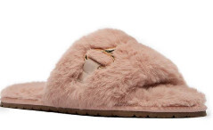 Kylo-08   Faux Fur Slippers   , Color: Rose, Size: 5