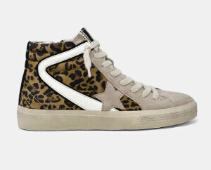 Passion   High Top Sneakers   , Color: Leopard, Size: 6