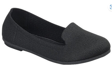 Anna-51K   Kids Woven Loafers, Color: Black, Size: 9