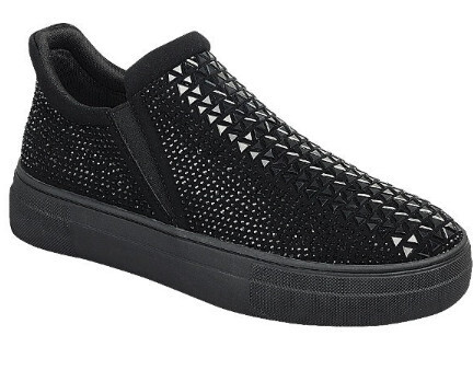 Dolce-69K   Kids Blinged Out Sneakers, Color: Charcoal, Size: 9
