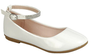 Flexible-50K   Kids Ankle Rhinestone Strap, Color: White, Size: 9