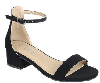 Nataly-06K   Kids Heeled Ankle Strap Sandal, Color: Black, Size: 9