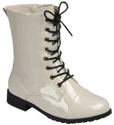 Jalen-01KA   Toddler Shiny Boot, Color: Beige, Size: 4