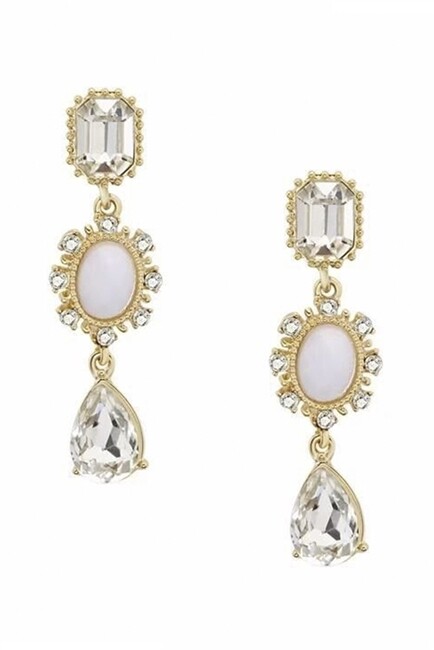 E6665   Baroque Rhinestone Clip On Earrings