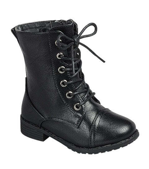 Jalen-88KA  Toddler Lace Up Boot, Color: Black, Size: 4