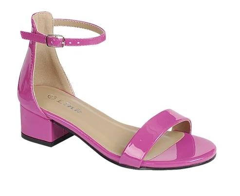 Nataly-06K   Kids Heeled Ankle Strap Sandal