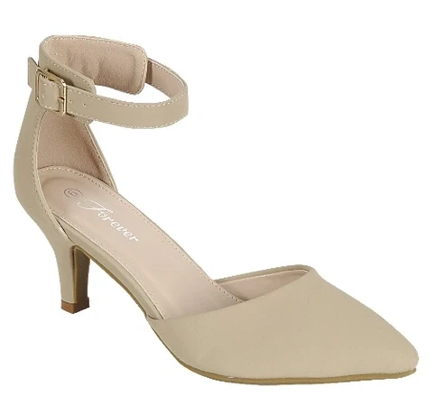 Sunrise-39  Ankle Strap Pointed Toe Heel