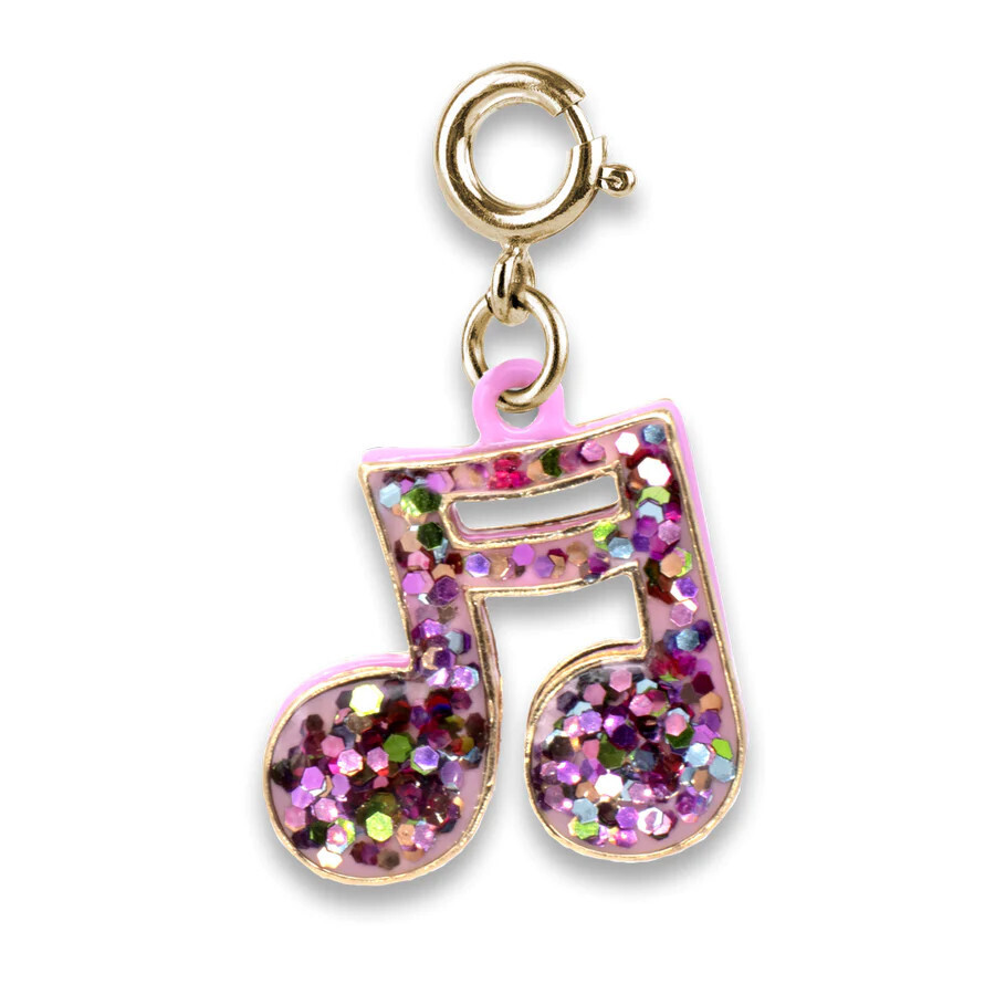 Charm It!   Gold Glitter Music Note Charm