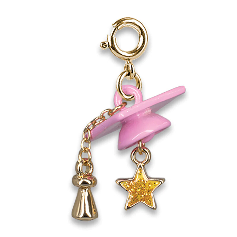 Charm It!   Gold Graduation Cap Charm