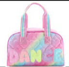 Miss Gwen&#39;s OMG Accessories &quot;DANCE&quot; Heart-Quilted Ombre Medium Duffle Bag