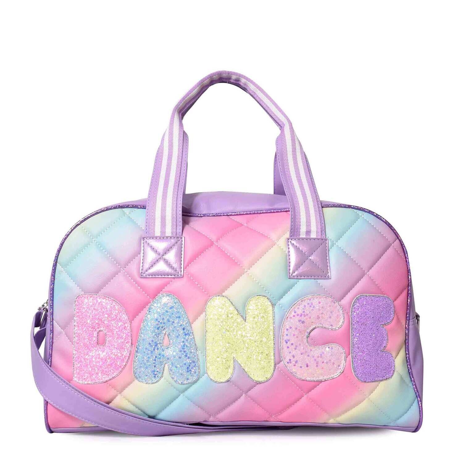 Miss Gwen&#39;s OMG Accessories &quot;DANCE&quot; Quilted Ombre Large Duffle Bag