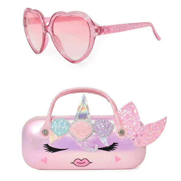 Miss Gwen&#39;s OMG Accessories Miss Gisel Mermaid Pink Sunglasses and Case