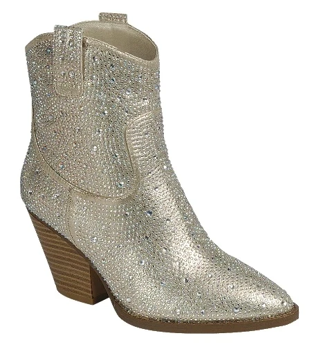 River-01 Cowgirl Boots w/ Rhinestones