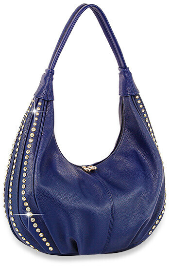 BLN-9919   Rhinestone Accented Hobo Handbag