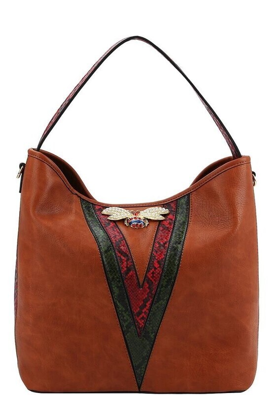 D-0525 Trendy Rhinestone Insect Hobo Bag 