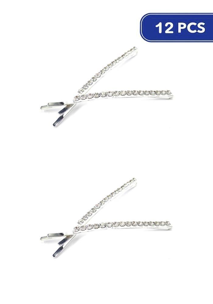 UASP-4701   Fashion Rhinestone Hair Pin   SIlver