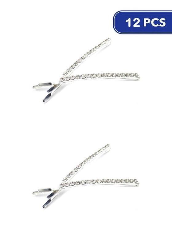 UASP-4701   Fashion Rhinestone Hair Pin   SIlver