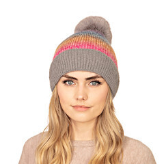 HT-665  Knit Pom Pom Beanie