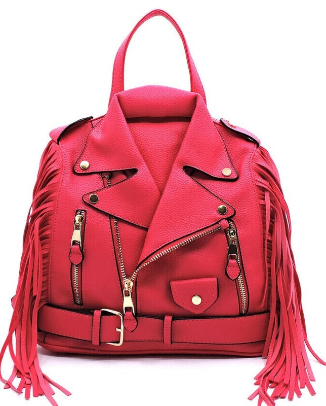 Ly042-2 Faux Leather Jacket Purse