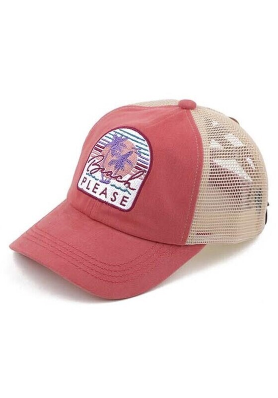 MBT-7000 Beach Please Patch Pony Cap