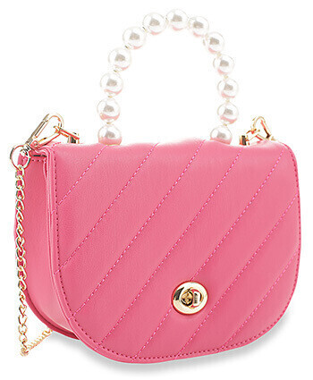MED-6498   Petite Pearl Accented Shoulder Bag