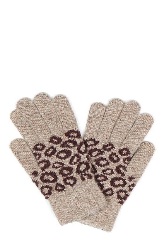 MG-0039   Leopard Knit Smart Touch Gloves  