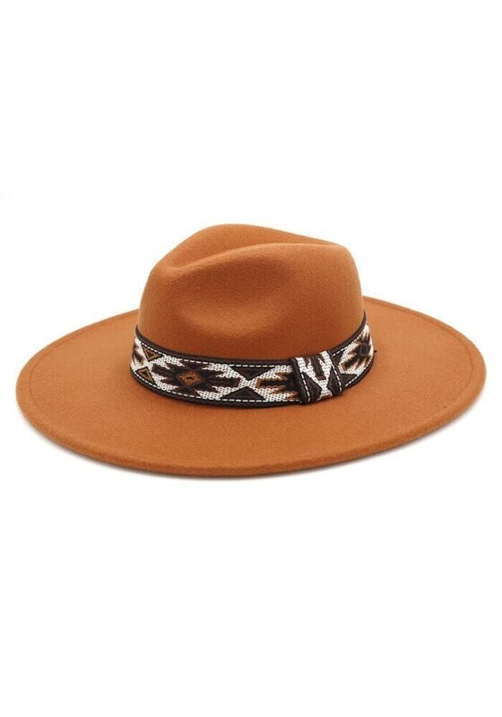 MH-0086   Tribal Band Panama Fedora   