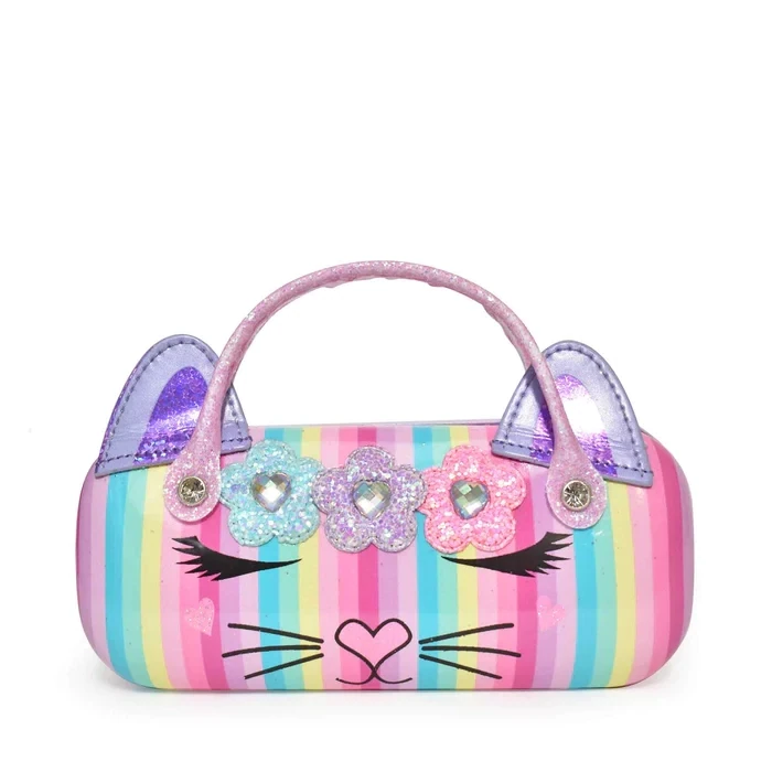 Miss Gwen's OMG Accessories Miss Bella Kitty Striped Sunglasses and case