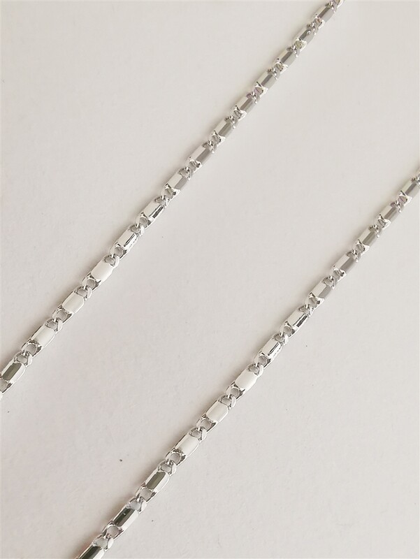 N3329   Simple Chain Necklace   Silver
